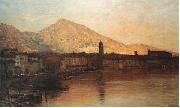 Bartolomeo Bezzi Sole cadente sul lago di Garda oil painting picture wholesale